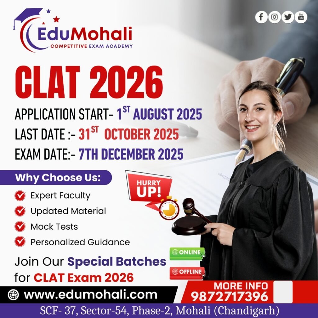 CLAT 2026 Recruitment Out - Edu Mohali