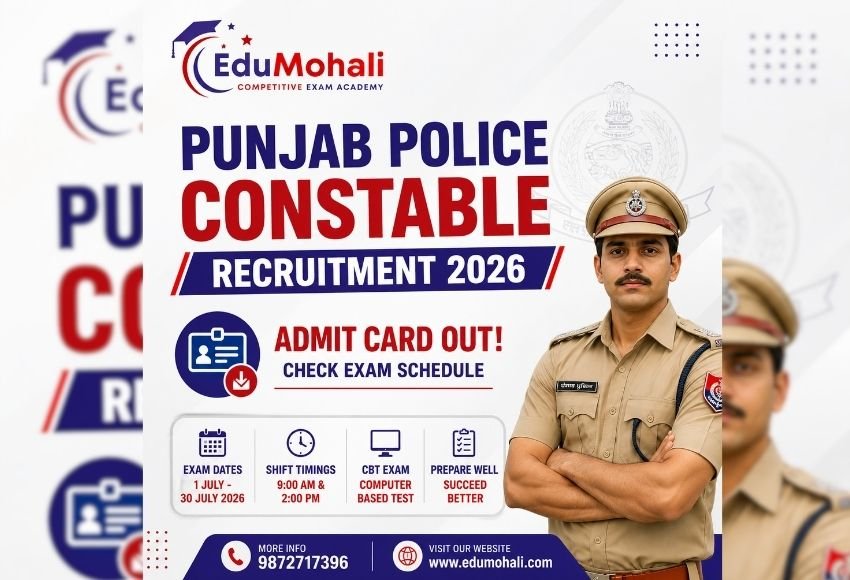 Punjab Police Constable Recruitment 2026 - Edu Mohali