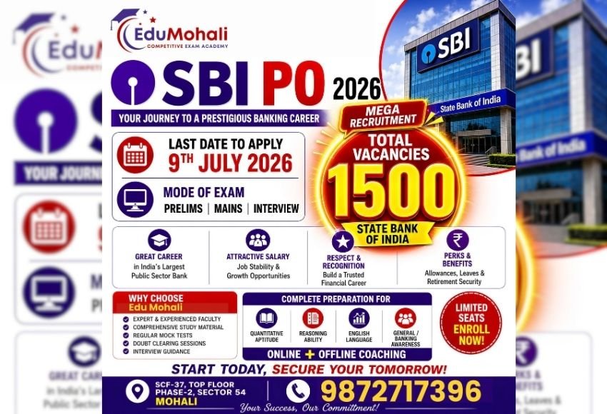 SBI PO Recruitment 2026 - Edu Mohali