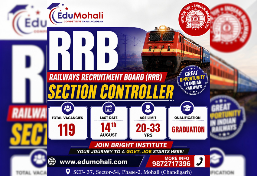 RRB Section Controller Recruitment 2026 - edu mohali